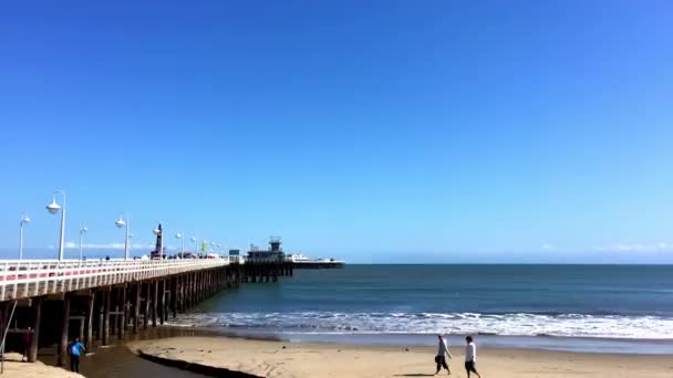 Santa Cruz Beach Boardwalk Norra Monterey Bay Santa Cruz County — Stockvideo