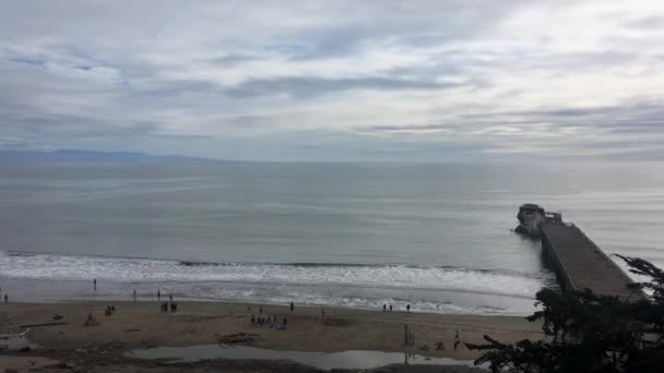 Palo Alto Cimento Navio Seacliff State Beach Aptos Santa Cruz — Vídeo de Stock