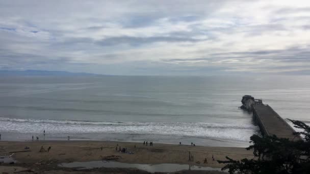 Palo Alto Cement Ship Seacliff State Beach Aptos Santa Cruz — Video Stock