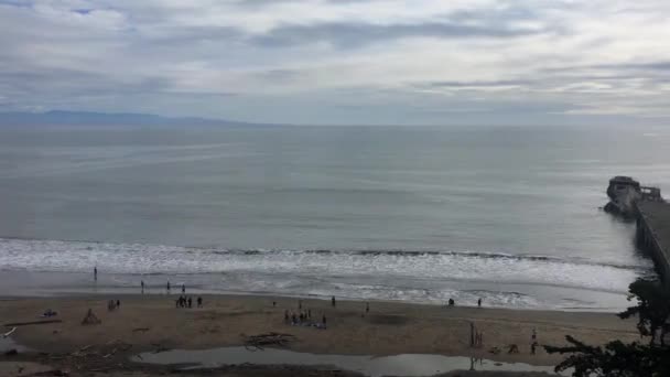 Palo Alto Cement Ship Seacliff State Beach Aptos Santa Cruz — 图库视频影像