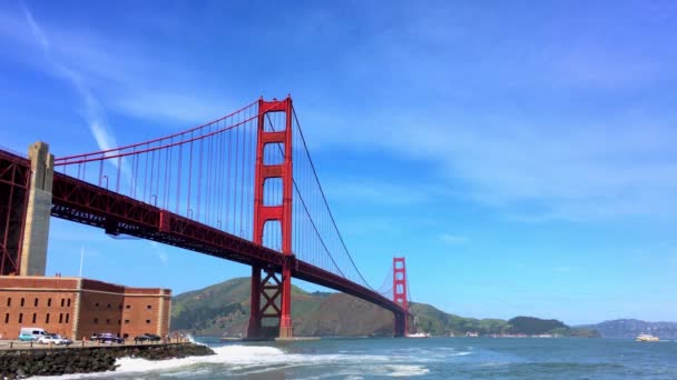 Golden Gate Bridge San Francisco California Opptakene April 2017 – stockvideo