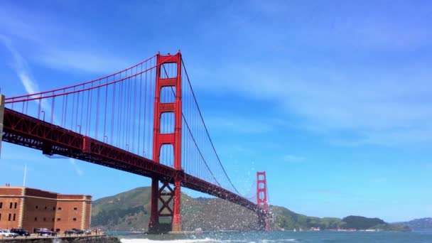 Golden Gate Köprüsü San Francisco California Görüntü Yaklaşık Nisan 2017 — Stok video