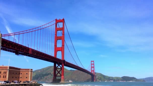 Golden Gate Bridge San Francisco Californië Beelden Circa April 2017 — Stockvideo