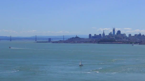 Horizonte San Francisco Atardecer Visto Desde Treasure Island California — Vídeo de stock