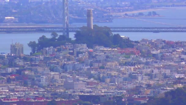 Golden Gate Köprüsü Nün Panoramik Manzarası San Francisco Şehri Kaliforniya — Stok video