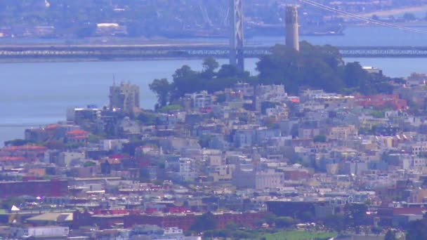 Panoramatický Výhled Most Golden Gate Město San Francisco Kalifornie Usa — Stock video