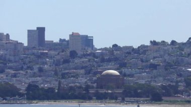 San Francisco siluetinin panoramik görüntüsü, Kaliforniya, ABD.