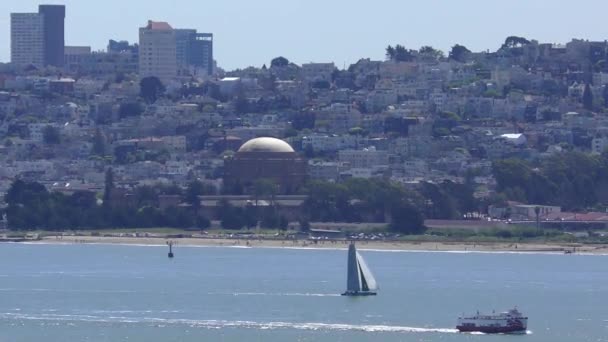 Vista Panorámica Del Horizonte San Francisco California — Vídeo de stock
