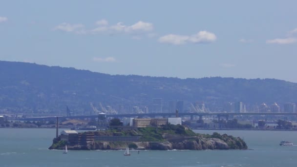 Острів Алькатрас Вид Острова Скарбів Сан Франциско Каліфорнія Сша — стокове відео