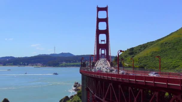 Circulation Sur Golden Gate Bridge San Francisco Californie États Unis — Video