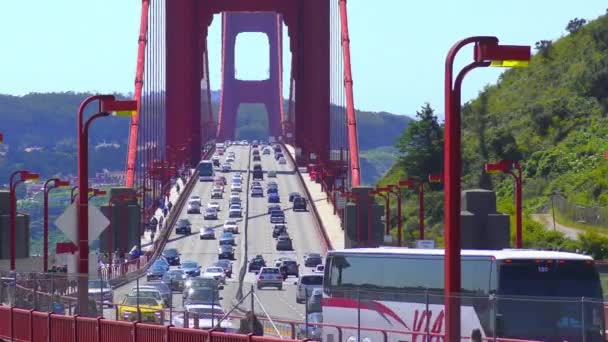 Tráfico Puente Golden Gate San Francisco California Alrededor Abril 2017 — Vídeo de stock