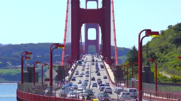 Circulation Sur Golden Gate Bridge San Francisco Californie États Unis — Video