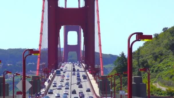 Tráfego Golden Gate Bridge São Francisco Califórnia Eua Por Volta — Vídeo de Stock