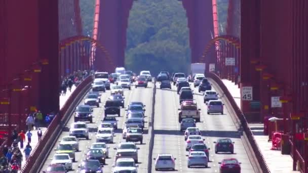 Verkehr Auf Der Golden Gate Bridge San Francisco Kalifornien Usa — Stockvideo