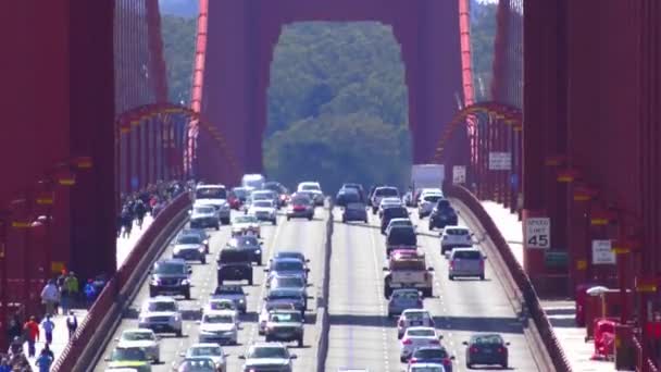 Tráfico Puente Golden Gate San Francisco California Alrededor Abril 2017 — Vídeos de Stock