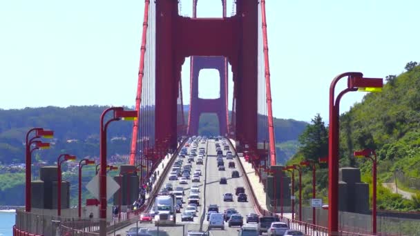 Tráfico Puente Golden Gate San Francisco California Alrededor Abril 2017 — Vídeo de stock