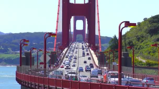 Circulation Sur Golden Gate Bridge San Francisco Californie États Unis — Video