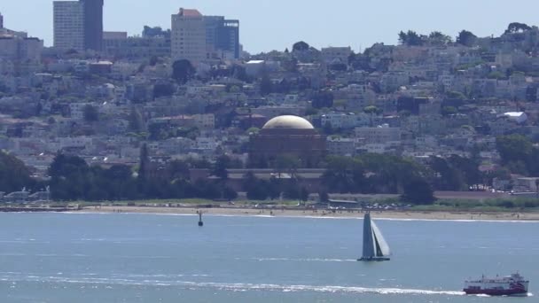 San Francisco Siluetinin Panoramik Görüntüsü Kaliforniya Abd — Stok video