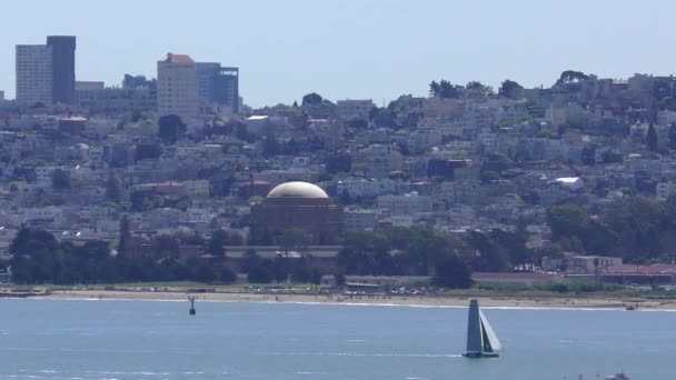 San Francisco Siluetinin Panoramik Görüntüsü Kaliforniya Abd — Stok video