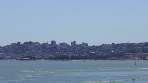 Golden Gate Köprüsü Nün Panoramik Manzarası Chrissy California Abd Görüldü — Stok video