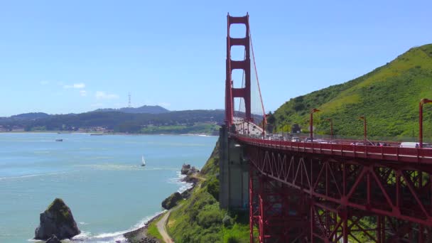 Traffic Golden Gate Bridge San Francisco California Usa Circa April — Stock Video