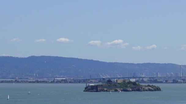 Πανοραμική Θέα Της Γέφυρας Golden Gate Όπως Φαίνεται Από Chrissy — Αρχείο Βίντεο