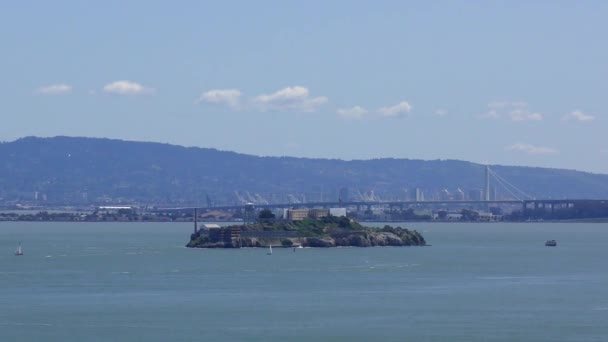 Vista Panorámica Del Puente Golden Gate Desde Chrissy California — Vídeo de stock