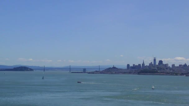 Vista Panorámica Del Puente Golden Gate Desde Chrissy California — Vídeo de stock