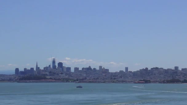 Vista Panorámica Del Puente Golden Gate Desde Chrissy California — Vídeo de stock