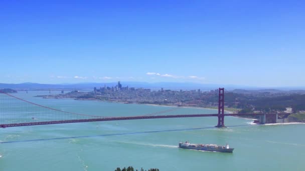 Golden Gate Bridge Gezien Vanaf Marine Headlands San Francisco California — Stockvideo