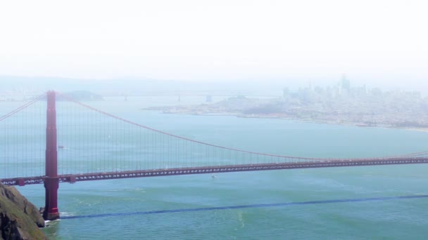 Die Golden Gate Bridge Vom Marine Headlands San Francisco Kalifornien — Stockvideo