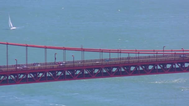 Most Golden Gate Widziany Marine Headlands San Francisco Kalifornia Usa — Wideo stockowe