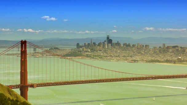 Golden Gate Bridge Gezien Vanaf Marine Headlands San Francisco California — Stockvideo