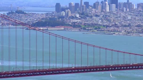 Γέφυρα Golden Gate Όπως Φαίνεται Από Marine Headlands Σαν Φρανσίσκο — Αρχείο Βίντεο