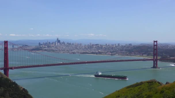 Most Golden Gate Jak Vidět Marine Headlands San Francisco Kalifornie — Stock video