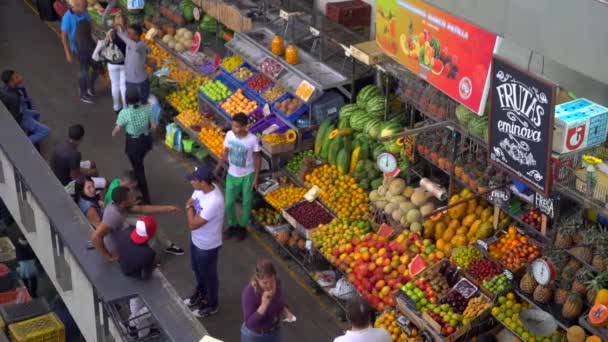 Persone Non Identificate Mercado Municipal Chacao Mercato Nel Distretto Chacao — Video Stock