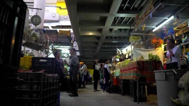 Persone Non Identificate Mercado Municipal Chacao Mercato Nel Distretto Chacao — Video Stock