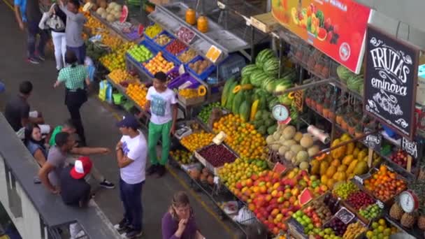 Persone Non Identificate Mercado Municipal Chacao Mercato Nel Distretto Chacao — Video Stock