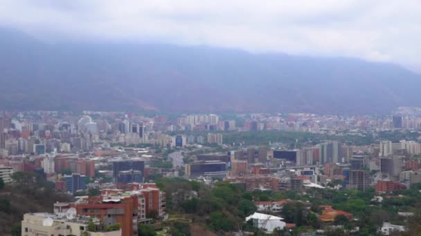 Вид Каракас Столицю Венесуели Точки Зору Мірадора Валле Арріба Приблизно — стокове відео