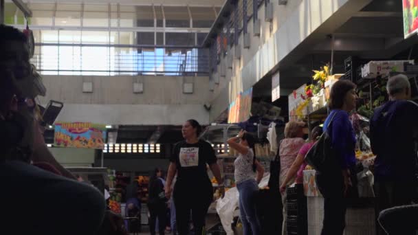 Unidentified People Mercado Municipal Chacao Market Chacao District Caracas Capital — Stock Video