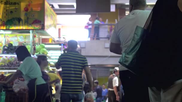 Unbekannte Auf Dem Mercado Municipal Chacao Markt Chacao Distrikt Von — Stockvideo