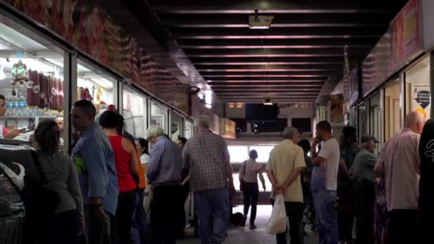 Pessoas Não Identificadas Mercado Municipal Chacao Distrito Chacao Caracas Capital — Vídeo de Stock