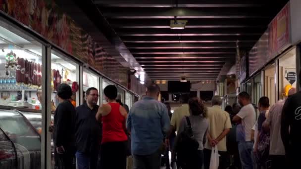 Pessoas Não Identificadas Mercado Municipal Chacao Distrito Chacao Caracas Capital — Vídeo de Stock