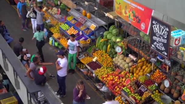 Oidentifierade Människor Mercado Municipal Chacao Marknaden Chacao Distriktet Caracas Huvudstad — Stockvideo