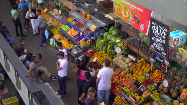 Onbekenden Mercado Municipal Chacao Markt Het Chacao District Van Caracas — Stockvideo