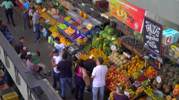 Niezidentyfikowani Ludzie Rynku Mercado Municipal Chacao Dzielnicy Chacao Caracas Stolicy — Wideo stockowe