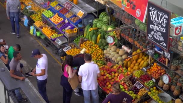 Persone Non Identificate Mercato Mercado Municipal Chacao Nel Distretto Chacao — Video Stock