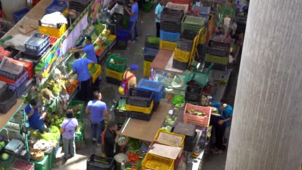 Pessoas Não Identificadas Mercado Municipal Chacao Distrito Chacao Caracas Capital — Vídeo de Stock