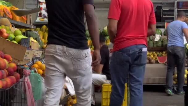 Unbekannte Auf Dem Mercado Municipal Chacao Markt Chacao Distrikt Von — Stockvideo