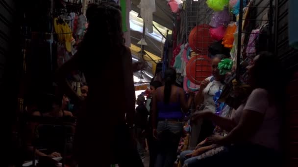 Persone Non Identificate Mercato Mercado Guaicaipuro Caracas Capitale Del Venezuela — Video Stock